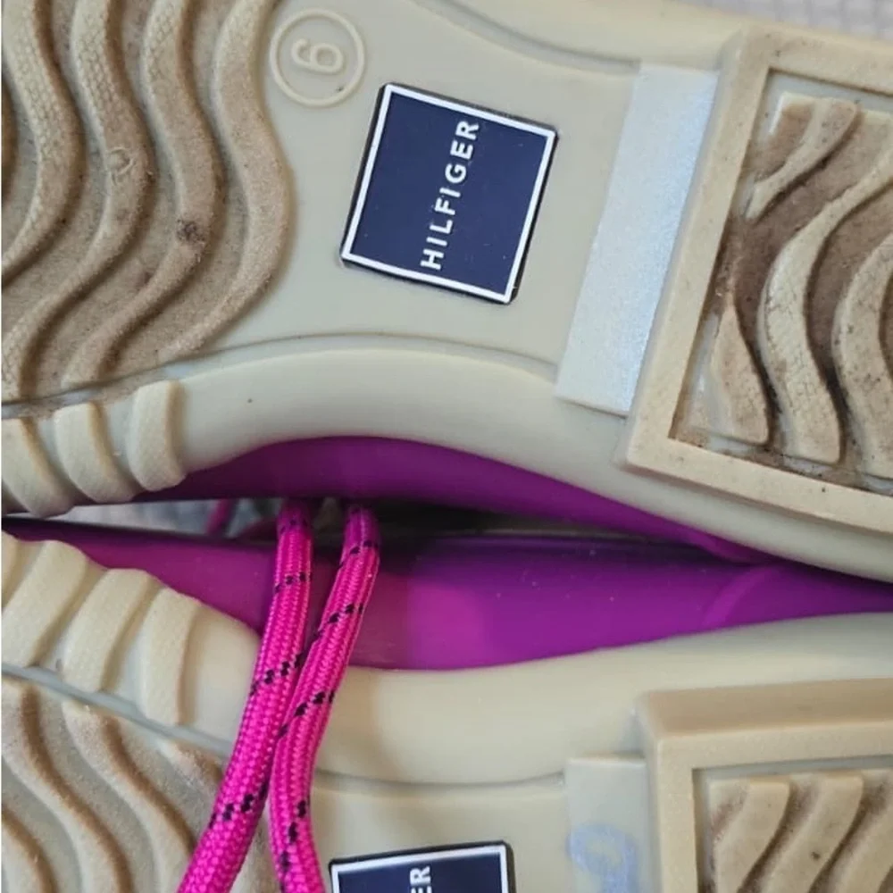 Tommy Hilfiger Pink and Tan Winter Boots